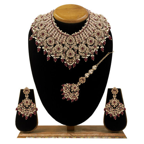 Chandbali Grace Reverse AD Choker Necklace Set.