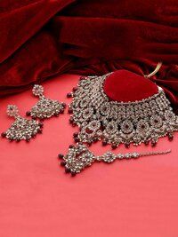 Chandbali Grace Reverse AD Choker Necklace Set.