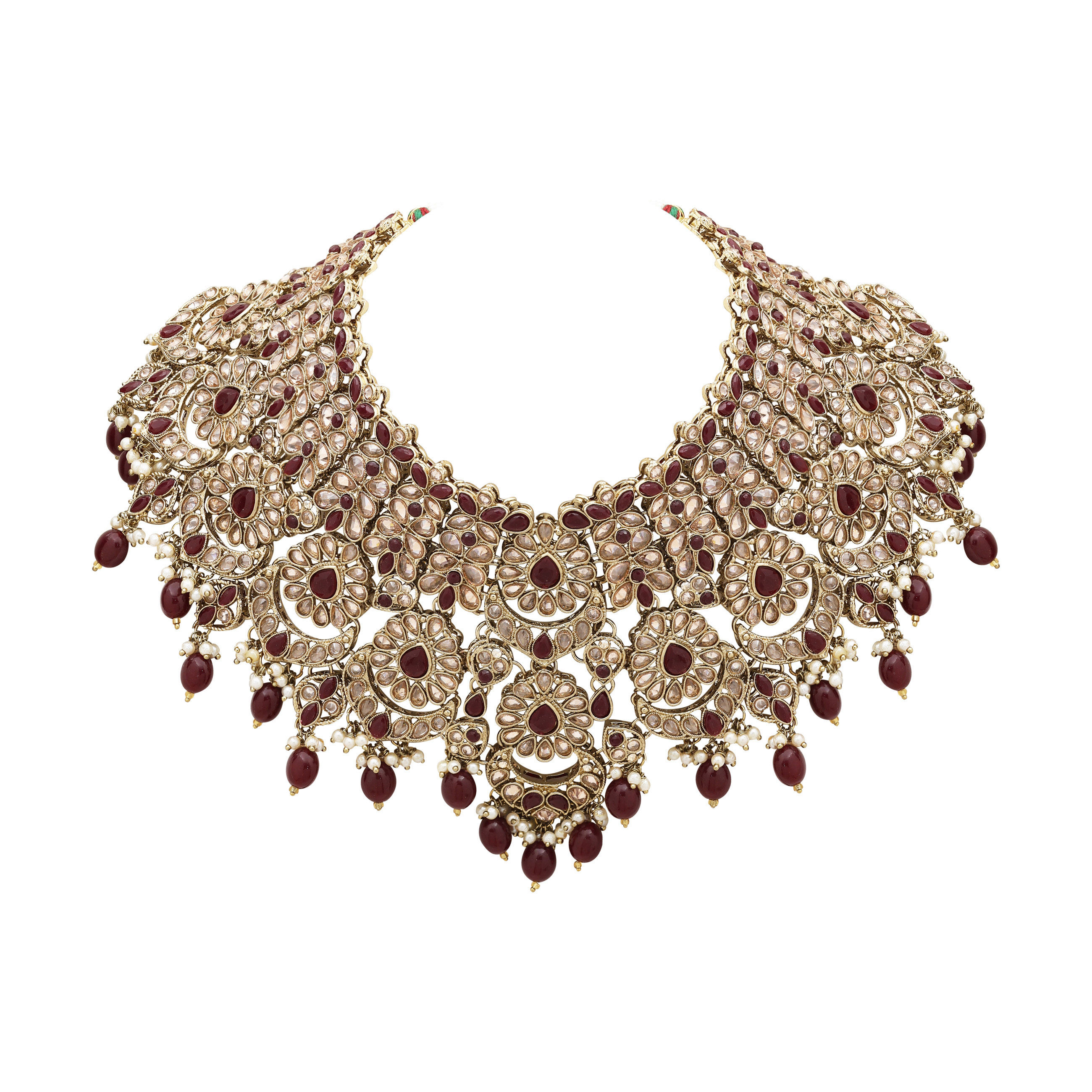 Chandbali Grace Reverse AD Choker Necklace Set.