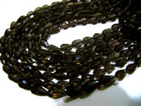 Natural Smoky Quartz Tear Drop Faceted 6x10mm Strand 13 Inches Long