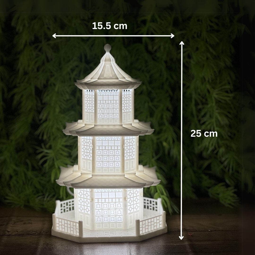 Chinese Temple LED Night Lamp With USB Cord