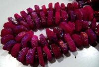 Ruby Color Solar Quartz Beads 13-17mm Strand 8 inches long