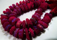 Ruby Color Solar Quartz Beads 13-17mm Strand 8 inches long