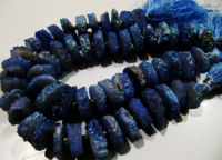 Tanzanite Color Solar Quartz Beads 10 to 13mm beads Strand 8 inches long