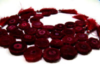 Ruby Solar Quartz  Rondelle Shape 25mm Beads Strand10 Inches Long