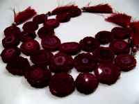 Ruby Solar Quartz  Rondelle Shape 25mm Beads Strand10 Inches Long