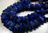 Dark Tanzanite Color Solar Quartz 14 to 18mm Beads Strand 8 inch Long