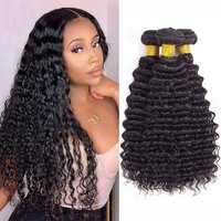 Black Remy Deep Curly Hair Bundles Human Hair Extensions