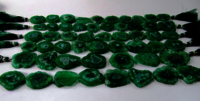 Green Solar Quartz Rondelle Shape 25mm Beads Strand10 Inches Long