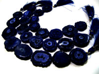 Blue Sapphire Solar Quartz Beads 20-25mm Beads Strand 8-9 Inches Long