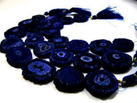 Blue Sapphire Solar Quartz Beads 20-25mm Beads Strand 8-9 Inches Long