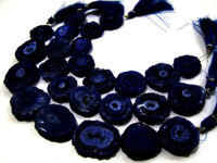 Blue Sapphire Solar Quartz Beads 20-25mm Beads Strand 8-9 Inches Long