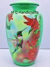 New flying Humming Bird with flowers design printed Cremation Ash Urn