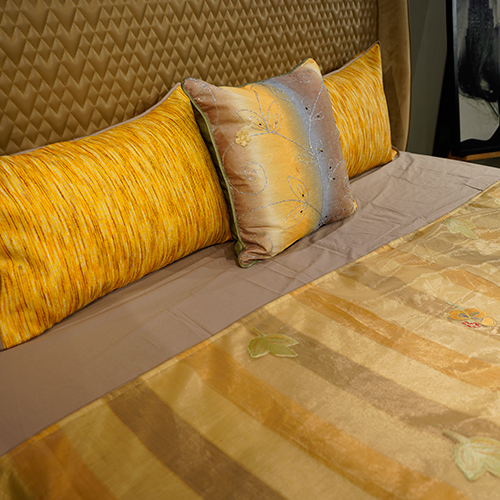 Gold With Yellow Bed Cover