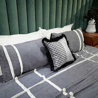 Grey Bed Cover With Frill