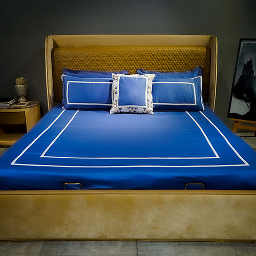 Blue Trimmed Bliss Bedsheet - Color: Different Available