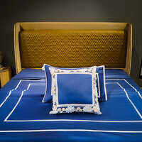 Blue Trimmed Bliss Bedsheet