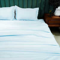 Solid Baby Blue Breeze Bedsheet