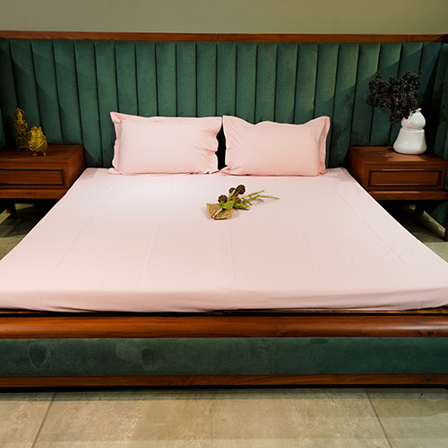 Solid Baby Pink Bedsheet - Color: Different Available