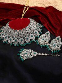 Wedding Look Blooming Oval Beauty Choker Necklace Set