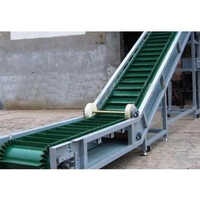 Cleated Conveyor Belt - Color: Gray