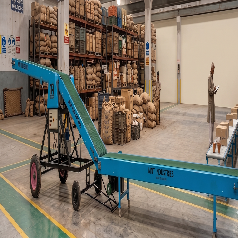 Mild Steel Z Type Conveyor - Color: Blue