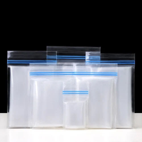 Transparent Plastic Zip Bag - Size: Various Available