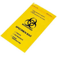 Specimen Biohazard Bags - Ldpe Material, Various Sizes | Yellow Color, Zipper Top Closure, Offset Printing For Safe Handling