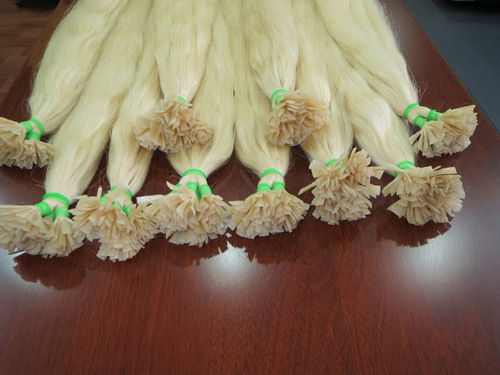 100% Natural  Blond Human Hair Extensions Raw Hair Bundles - Application: Profesional