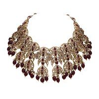 Divine Dream Reverse AD Mehandi plated Choker necklace set.