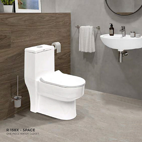 R158X Space One Piece Water Closet - Color: White