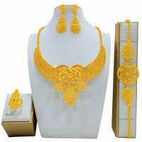 Vintage Bridal Jewelry Set Elegance In 24K Dubai Gold Plated