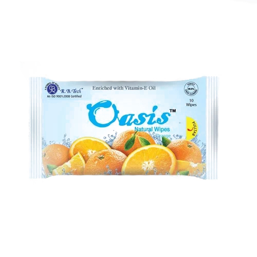 10 Pulls Packs  Natural Wipes With Orange Fragrance