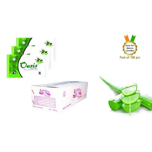 Oasis Hotel Wipes Mini With Aloe Vera And Cucumber Fragrance - Age Group: Suitable For All Ages