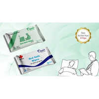 Bed Bath Wet Wipes Towel - Non Woven Spun Lace Material, 10 Individually Wrapped Wipes | Suitable For All Ages, Biodegradable, Fragrance-free