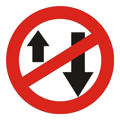 One Way Traffic Sign - Color: Multi Color