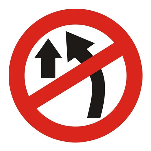 Overtaking Prohibited Signs - Color: Red And Black