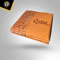 Corrugated Pizza Packaging Box - Eco-friendly Paper Material, Customized Sizes Available | Glossy Lamination, Uv Offset Printing, Secure Closure