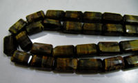 3 Loose Natural Tigers Eye 15x25mm Laser Cut Nugget Shape Beads