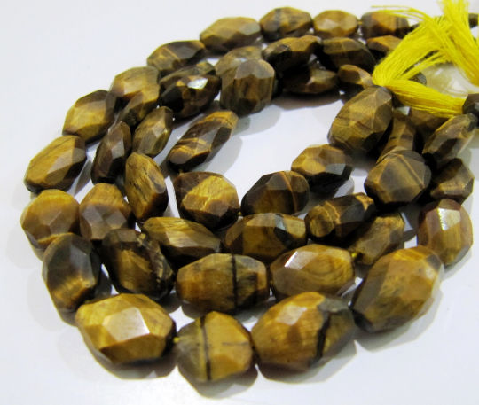 Natural Tiger Eye Oval Faceted 7x9mm to 8x12mm Beads Strands 13 inch long