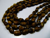 Natural Tiger Eye Oval Faceted 7x9mm to 8x12mm Beads Strands 13 inch long