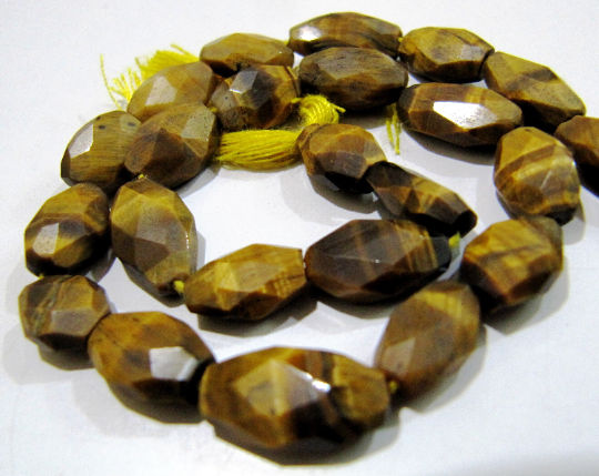 Natural Tiger Eye Oval Faceted 7x9mm to 8x12mm Beads Strands 13 inch long