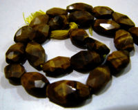 Natural Tiger Eye Oval Faceted 7x9mm to 8x12mm Beads Strands 13 inch long