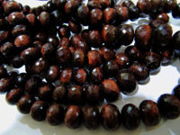 Natural Tiger Eye Rondelle Faceted 9-14mm Graduated Beads Strand 8 Inches Long