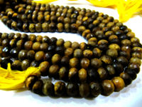 Natural Genuine Tiger Eye Beads Rondelle Faceted 6 to 7mm Beads Strand 8''long