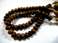 Natural Tiger Eye Plain Rondelle 8-9mm Beads Strand 8 Iches long