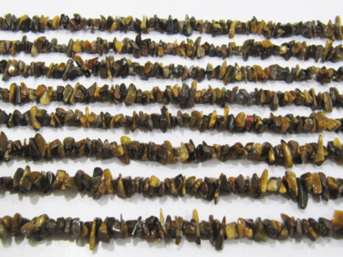 Natural Tiger Eye Irregular Nugget 4mm To 8mm Beads Strand 34 Inch Long