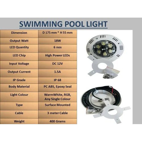 18W Led Swimming Pool Light