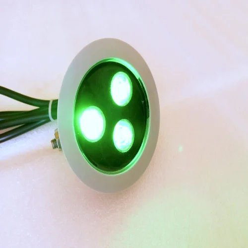 9W Waterproof Round Green Color Fountain Spot Lights