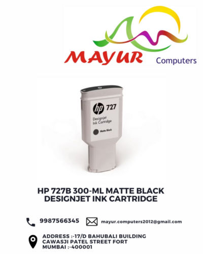 Hp 727b 300-ml Matte Black Designjet Ink Cartridge